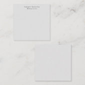 Modern Eenvoudig Dim Grey Professional Minimalist Notitiekaartje (Voorkant / Achterkant)