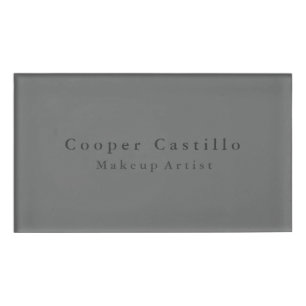 Modern Eenvoudig Dim Grijs Professioneel Modern Naambadge