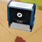 Modern eenvoudig donkerblauw Afstuderen retouradre Zelfinktende Stempel