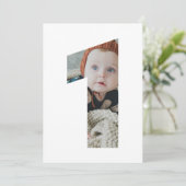 Modern Eenvoudig Een Foto 1e Verjaardag CUSTOM KLE Kaart (Staand voorkant)