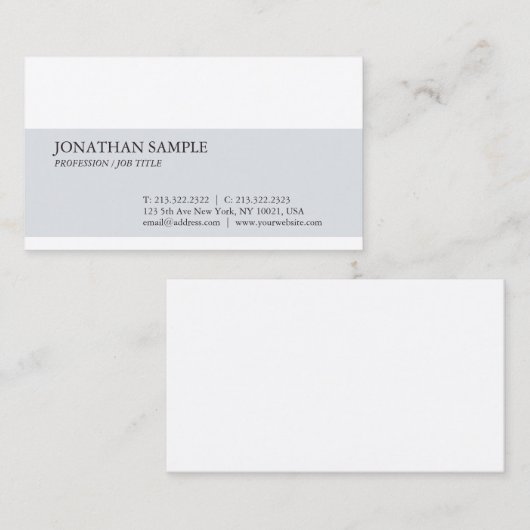 Modern eenvoudig, eenvoudig en trendy design visitekaartje (Voorkant / Achterkant)