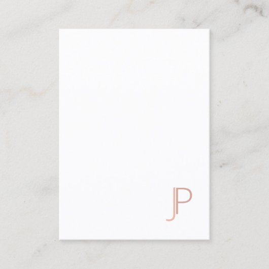 Modern Eenvoudig Eenvoudig Monogram Professioneel Visitekaartje (Voorkant)