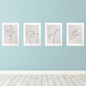 Modern eenvoudig, elegant, Abstract detail Muurkunst Sets (Houten vloer)