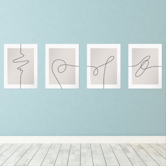 Modern eenvoudig, elegant, Abstract detail Muurkunst Sets (Houten vloer)