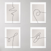 Modern eenvoudig, elegant, Abstract detail Muurkunst Sets (Voorkant)