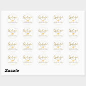 Modern Eenvoudig Elegant Afstuderen gouden Pet Scr Ronde Sticker (Vel)