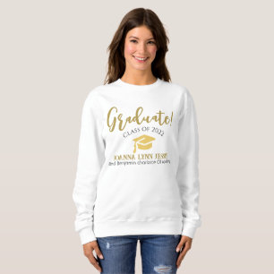 Modern Eenvoudig Elegant Afstuderen gouden Pet Scr Trui