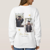 Modern Eenvoudig Elegant Afstuderen gouden Pet Scr Trui (Achterkant)