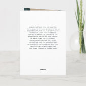 Modern eenvoudig elegant begrafenisprogramma notitiekaartje (Achterkant)