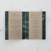 Modern eenvoudig elegant begrafenisprogramma notitiekaartje (Binnen)