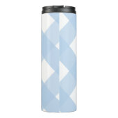 Modern Eenvoudig Elegant Blauw Gingham Bruidsmeisj Thermosbeker (Achterkant)