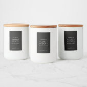 Modern Eenvoudig Elegant Candle Label Voedselcontainer Etiket (Flessen)