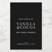 Modern Eenvoudig Elegant Candle Label Voedselcontainer Etiket (Enkel label)