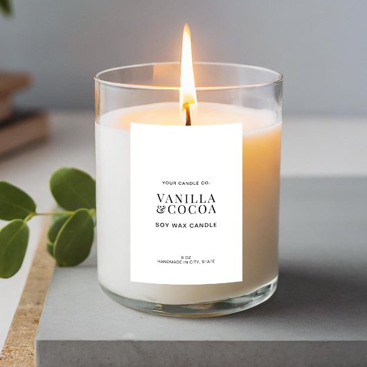 Modern Eenvoudig Elegant Candle Label Voedselcontainer Etiket