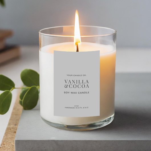 Modern Eenvoudig Elegant Candle Label Voedselcontainer Etiket