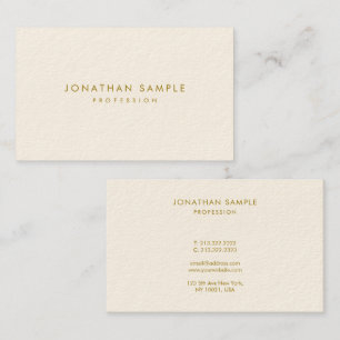 Modern Eenvoudig Elegant Gouden Lettertype Sjabloo Visitekaartje