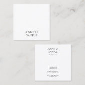 Modern Eenvoudig Elegant Minimalistische Sjabloon Vierkante Visitekaartje (Voorkant / Achterkant)