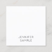 Modern Eenvoudig Elegant Minimalistische Sjabloon Vierkante Visitekaartje (Voorkant)