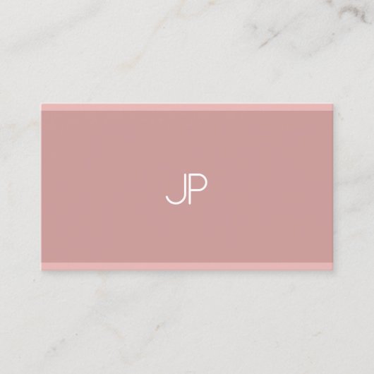 Modern Eenvoudig Elegant Monogram Professioneel Visitekaartje (Voorkant)