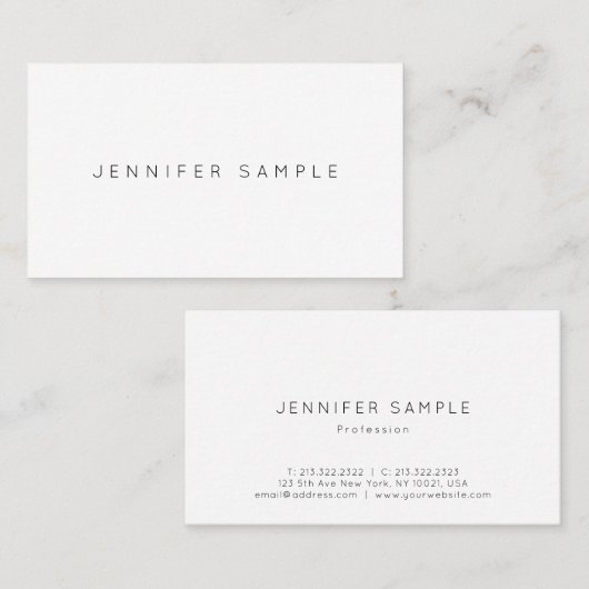 Modern Eenvoudig Elegant Professionele Sjabloon Ko Visitekaartje (Voorkant / Achterkant)