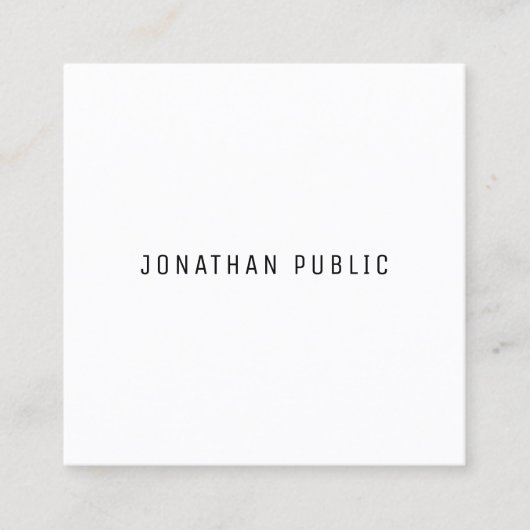 Modern Eenvoudig Elegant Professionele Sjabloon Tr Vierkante Visitekaartje (Voorkant)