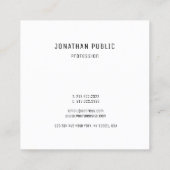 Modern Eenvoudig Elegant Professionele Sjabloon Tr Vierkante Visitekaartje (Achterkant)