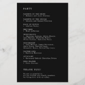 Modern eenvoudig elegant programma voor zwarte bru flyer (Achterkant)