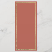 Modern eenvoudig elegant rosy perzik goud Programm Programmakaart (Achterkant)