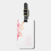 Modern eenvoudig elegant roze merk bagagelabel (Voorkant verticaal)