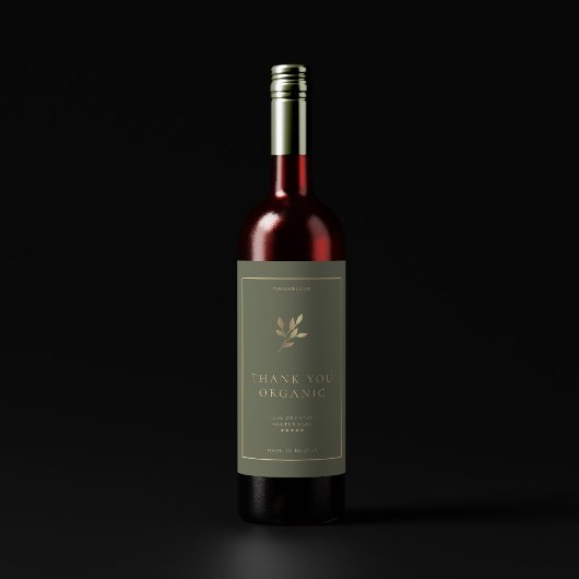 Modern Eenvoudig Elegant Sage Gold Plant Voedselcontainer Etiket