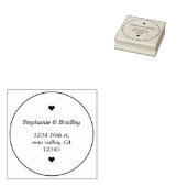 Modern Eenvoudig Elegant Script Pas getrouwd Bruil Rubberstempel (Gestempeld)