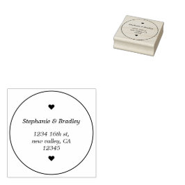 Modern Eenvoudig Elegant Script Pas getrouwd Bruil Rubberstempel