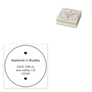 Modern Eenvoudig Elegant Script Pas getrouwd Bruil Rubberstempel