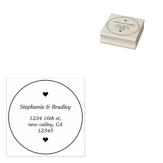 Modern Eenvoudig Elegant Script Pas getrouwd Bruil Rubberstempel (Gestempeld)