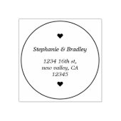 Modern Eenvoudig Elegant Script Pas getrouwd Bruil Rubberstempel (Afrduk)