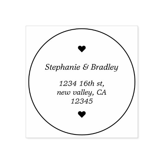 Modern Eenvoudig Elegant Script Pas getrouwd Bruil Rubberstempel (Afrduk)