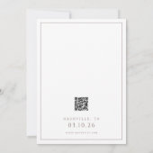 Modern Eenvoudig Elegant Typografisch Sla de Datum Kaart (Achterkant)