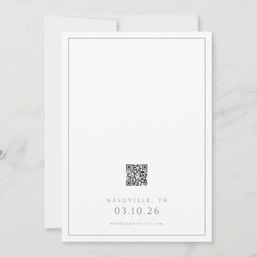 Modern Eenvoudig Elegant Typografisch Sla de Datum Kaart (Achterkant)