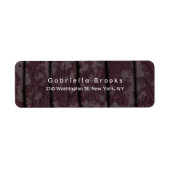 Modern eenvoudig Elegant Uniek Bruin Hout Etiket (Voorkant)