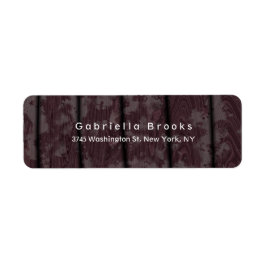Modern eenvoudig Elegant Uniek Bruin Hout Etiket