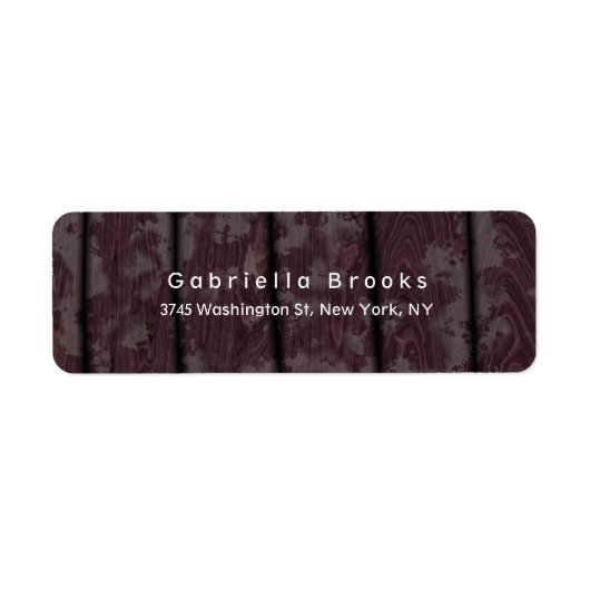 Modern eenvoudig Elegant Uniek Bruin Hout Etiket (Voorkant)