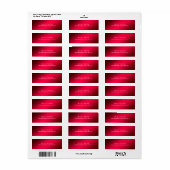 Modern eenvoudig Elegant Uniek Rood Creatief Etiket (Full Sheet)