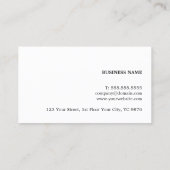 Modern Eenvoudig Elegant Zwart Streep Kraft Papier Visitekaartje (Achterkant)