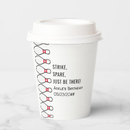Modern eenvoudig elke leeftijd Bowling verjaardags Papieren Bekers