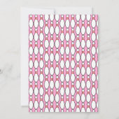 Modern Eenvoudig Elke Leeftijd Roze Bowling Verjaa Kaart (Achterkant)