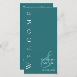 Modern Eenvoudig Emerald Groen-Huwelijksprogramma-