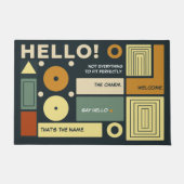 Modern eenvoudig en elegant welkom in Bauhaus-stij Deurmat (Voorkant)