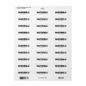 Modern eenvoudig etiket (Full Sheet)