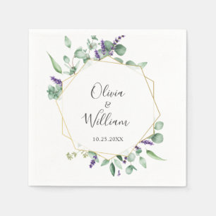 Modern Eenvoudig Eucalyptus Geometrisch Lijst Brui Servet