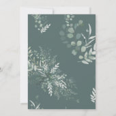 Modern eenvoudig eucalyptus groen Baby shower Bedankkaart (Achterkant)